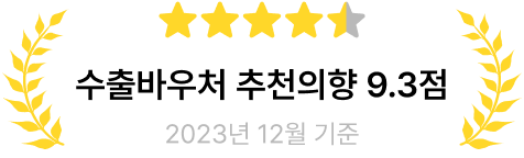수출바우처 추천의향 9.3점